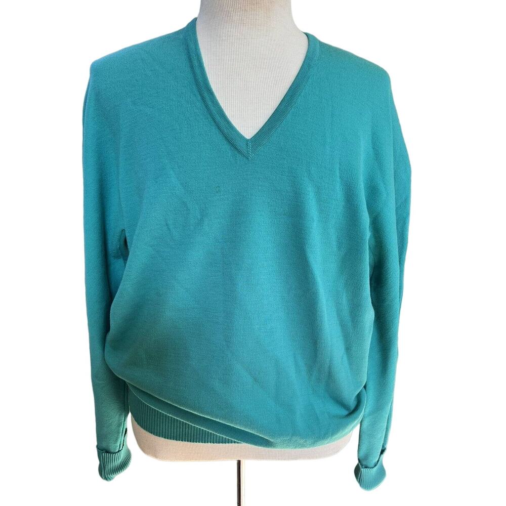 St Croix Sweater 100% Zephyr Wool V-neck Sz XXL Long Ret $532